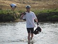 Fording the Abhainn Rath near Luibeilt bothy.