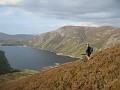 Loch an t-Seilich as the sun goes down.