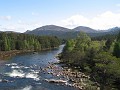 View of Balmoral Forest and Lochnagar from Old Invercauld Bridge.
